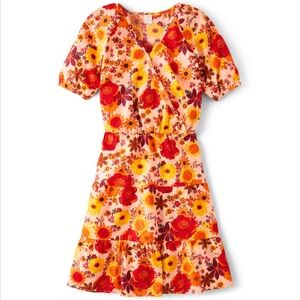 Gymboree Mommy And Me Floral Flannel Tiered Dress - Happy Harvest - Asbury Sand